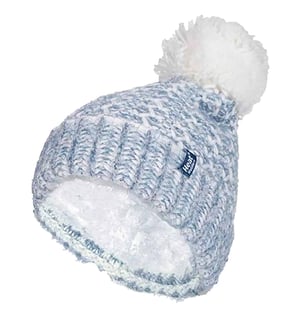 Ladies Fleece Fodrad Cuffed Termisk Vinter Bobble Mössa med Pom Pom