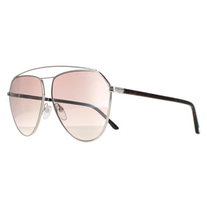 Tom Ford Aviator Dam Silver Havana Brun Silver Gradient Mirror Binx FT0681