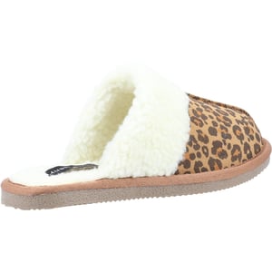 Hush Puppies Womens/Ladies Arianna Leopard Print Suede Slippers (Brown/White)