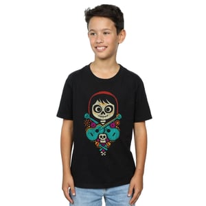 Disney Jongens Coco Miguel Gekruiste Gitaren T-Shirt (Zwart)