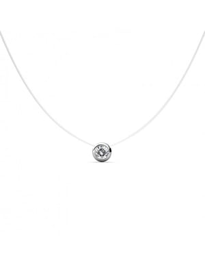 Månhalsband - silver och kristall
