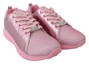 Plein Sport Women's Pink Blush Polyester Runner Gisella Sneakers Shoes