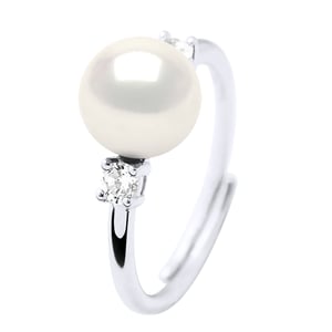 Ring Sieraden - Echte Gekweekte Zoetwaterparel Rond 7-8 mm