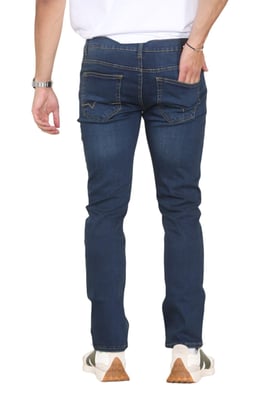 MYT Mens Straight Leg Jeans Hyper Stretch Denim in Dark Blue