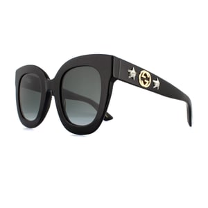 Gucci Zonnebril GG0208S 001 Zwart Grijs Verloop