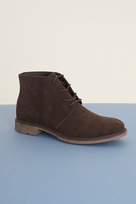 Faux Suede Lace Up Desert Boot