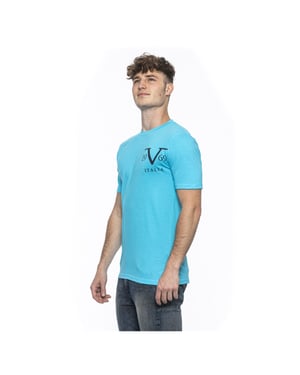 19V69 Italia Mens T-Shirt Light Blue Mike Turquoise