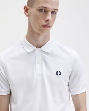 Fred Perry Heren Effen Signature Polo T-shirt NOS