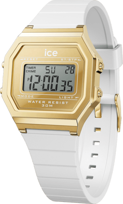 Ice Watch Ice Digit Retro - Metal Gold Mirror - White Women's White Watch 022733