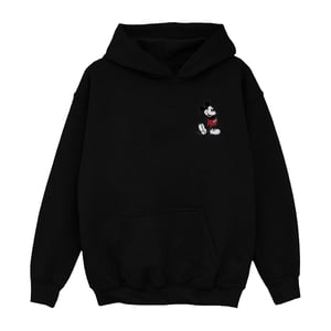 Disney Jongens Mickey Mouse Kickin Retro Borst Hoodie (Zwart)