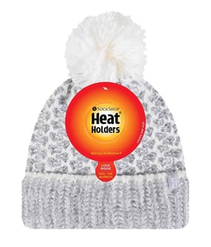 Ladies Fleece Fodrad Cuffed Termisk Vinter Bobble Mössa med Pom Pom
