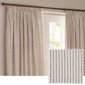 Yard Hebden Striped Cotton Pencil Pleat Curtains