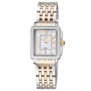 GV2 Padova Women's Silver Swiss Quartz MOP Dial Two Toned Yellow Gold Watch