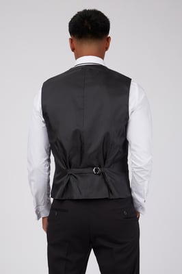 Curtis Plain Waistcoat in Black