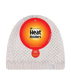 Heat Holders - Stickad, fleecefodrad, varm och termisk mössa för damer