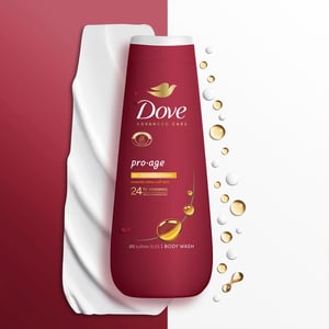 Dove Advanced Care Body Wash Pro Age for 24Hrs Renewing Micromoisture 400ml, 2pk