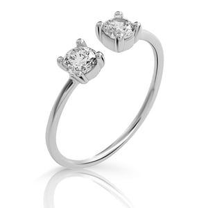Orphelia 'Twinkle' Dames 925 Echt Zilver Ring - Zilver ZR-7532