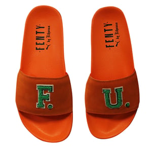 Puma x Fenty FU Orange Sliders - Womens