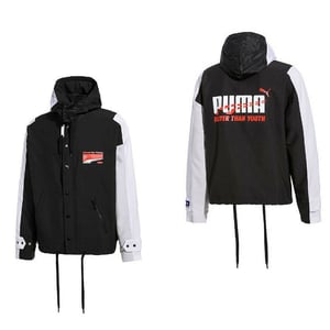 Puma x Ader Error Long Sleeve Hooded BlackWhite Men Windbreaker Jacket 578494 01