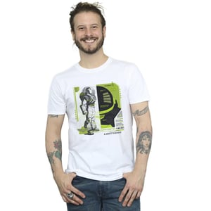 Disney Heren Lightyear Buzz Tech Panel T-Shirt (Wit)