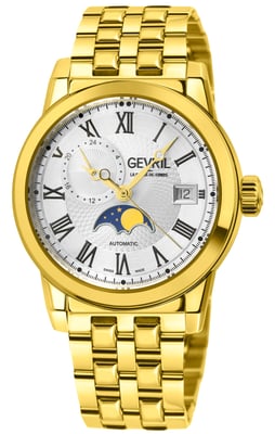 Gevril Men's Madison Moon phase Open Heart  Swiss Automatic Sellita SW285-B Watch