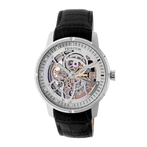 Heritor automatisch Ryder-skelethorloge met leren band