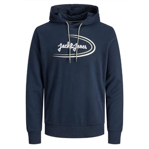 JACK&JONES Men's Logo printed pullover Sweat Hoodie, Organic cotton