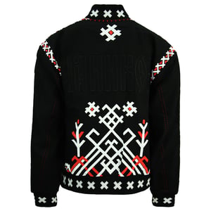 Puma x Jahnkoy Reversible Bomber Jacket Graphic Black Mens 596679 01