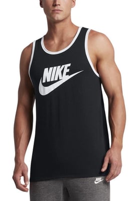 Nike Herenvest met groot Swoosh Ace-logo in zwart
