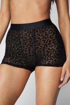 Leopard Bralette And Boxers Lingerie Set