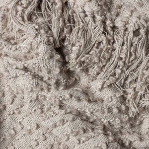 Höem Arvo Boucle Yarn Woven Fringed Throw