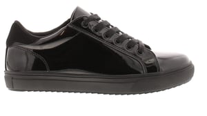 Miss Riot Girls School Shoes Trainers Twain black