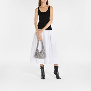 Väska med armhålor i kristallnät - Kara - Polyester - Black Pixel