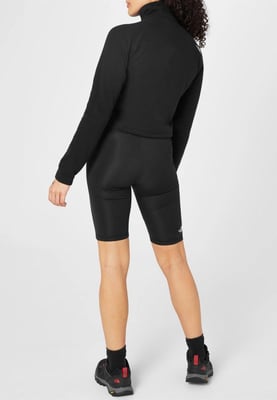 The North Face  Womens 100 Glacier Cropped ¼ Zip Fleece in Black