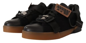 Dolce & Gabbana Heren Zwarte Leren Lage Casual Sneakers