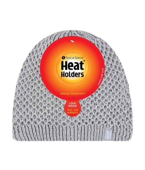 Heat Holders - Stickad, fleecefodrad, varm och termisk mössa för damer