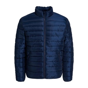 Jack & Jones Men's Stand Collar Puffer Jacket, Crewneck, Full Zip