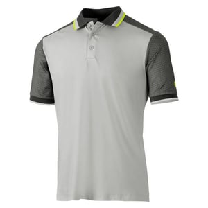Island Green Mens Golf Polo Shirt (Silver Grey/Charcoal)