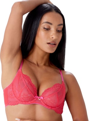 Superboost Lace Non Padded Plunge Bra - Rose Red