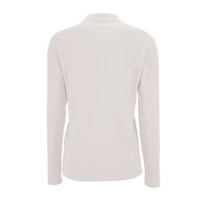 SOLS Womens/Ladies Perfect Long Sleeve Pique Polo Shirt (White)