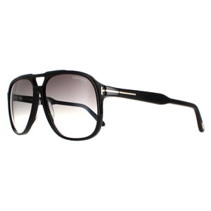 Tom Ford Aviator Mens Shiny Black Smoke Gradient  Raoul FT0753