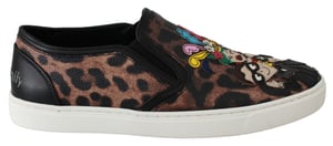 Dolce & Gabbana Women's Leather Leopard #dgfamily Loafers Shoes