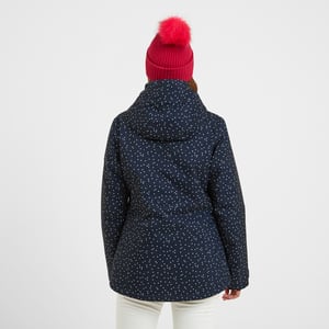 Eva Womens Ski Jacket Dark Indigo Confetti Print