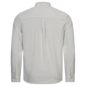 Lyle & Scott Seersucker Strike wit overhemd met lange mouwen