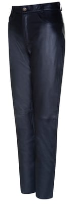 Klassieke leren jeans van lamsnappa zwart '501' voor dames