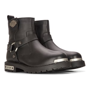Militärstövlar i läder för män Svart Combat Biker Motorcykel Punk Western Boot
