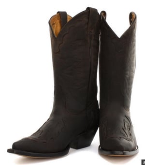 Grinders Unisex bruna cowboystövlar i läder - Arizona HI