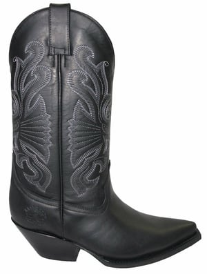 Grinders svarta läder western cowboy boots-Buffalo