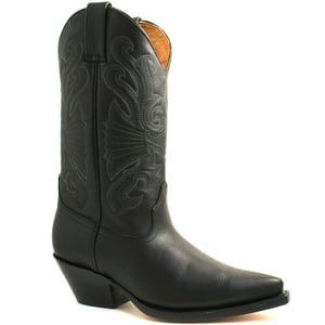 Grinders svarta läder western cowboy boots-Buffalo