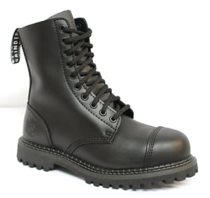 Grinders Stag CS Svart Unisex Säkerhet Ståltå Cap Militär Punk Boots